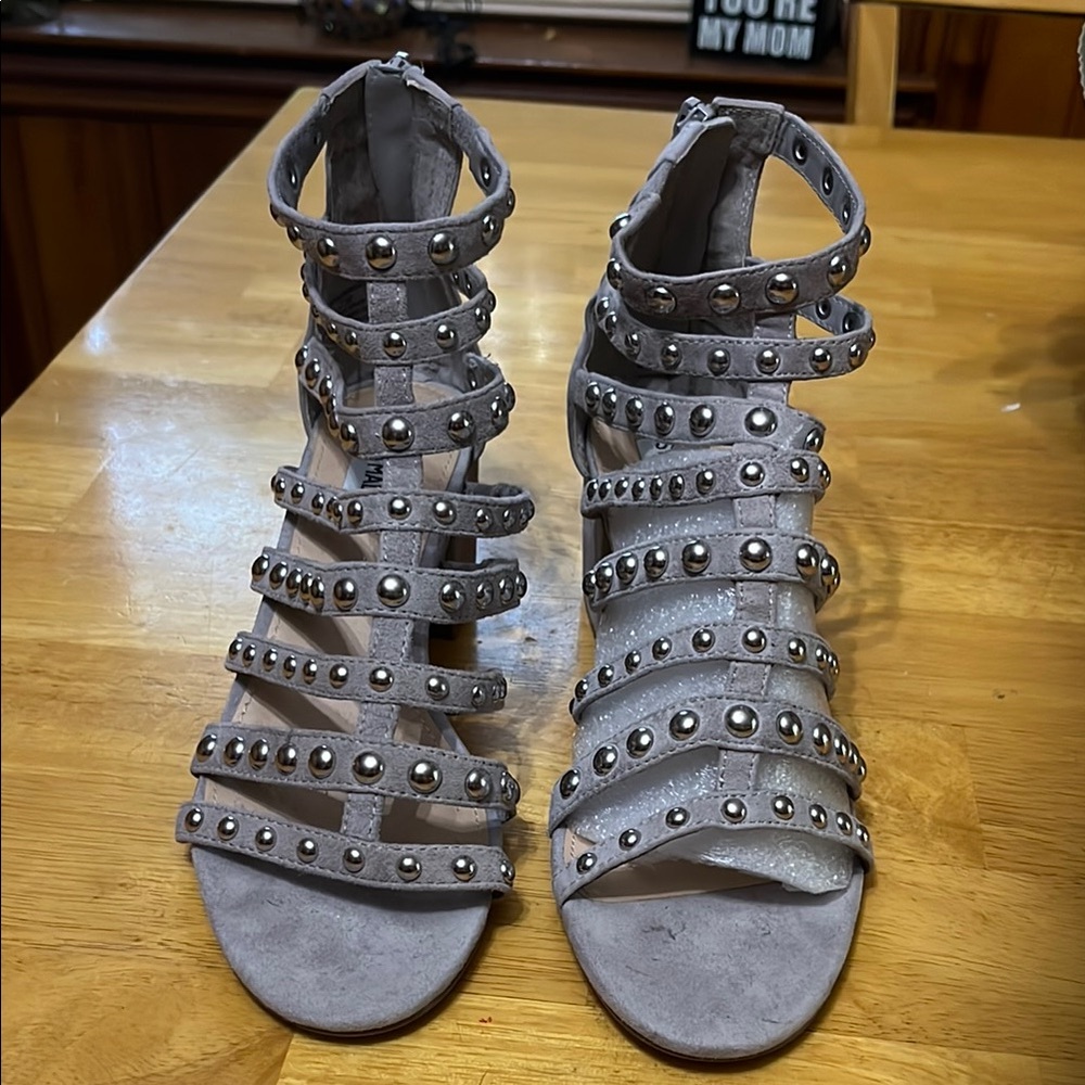 Studded Gray Sandals